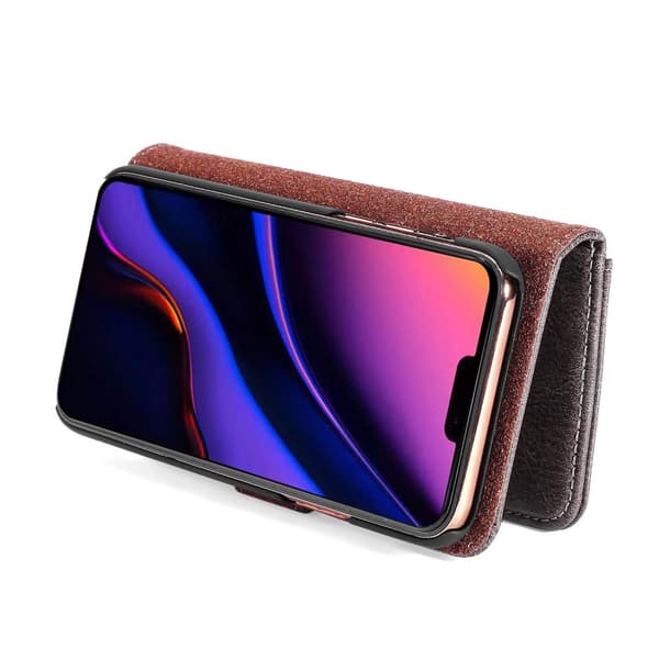 DG.MING 2-in-1 Magnet Wallet iPhone 11 Pro Max Brown
