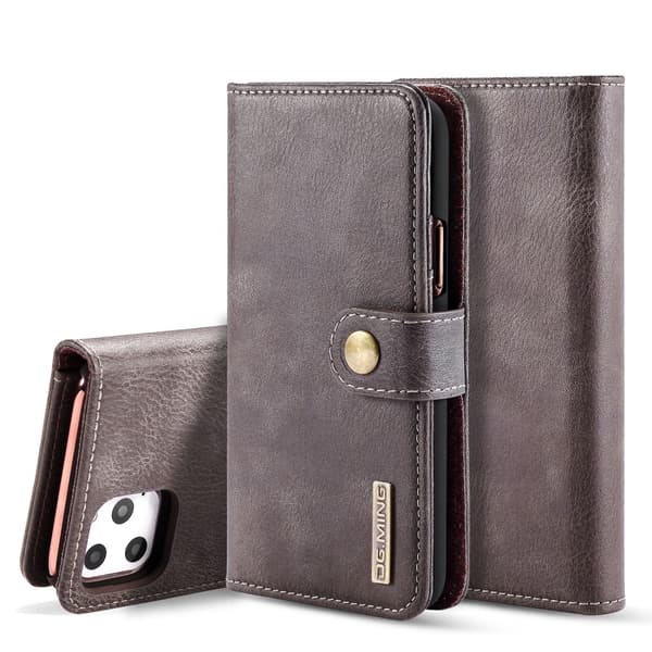 DG.MING 2-in-1 Magnet Wallet iPhone 11 Pro Max Brown