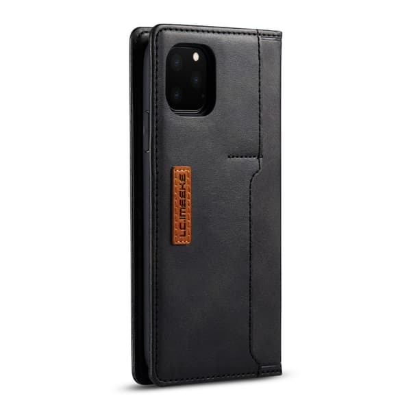 LC.IMEEKE Plånboksfodral i Läder iPhone 11 Pro Max Svart
