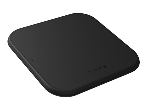 ZENS Single - Slimline - trådløs ladepute - 10 watt - Apple Fast Charge, FC - svart Sort