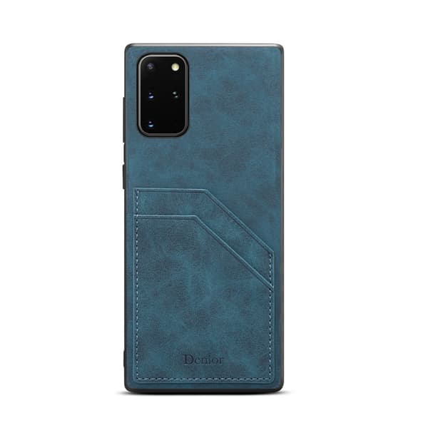 Läderskal Kortfack Samsung Galaxy Note 20 Ultra Blå
