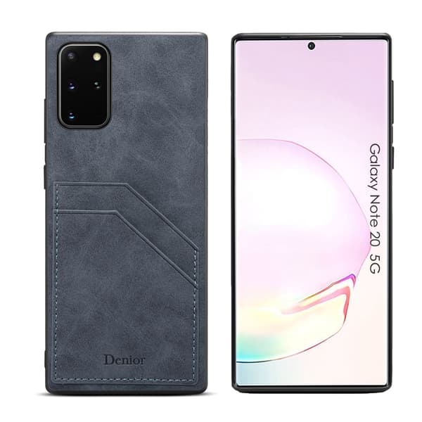 Läderskal Kortfack Samsung Galaxy Note 20 Ultra Grå