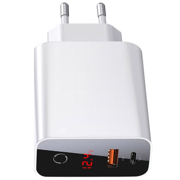 Praktiskt Type-C USB Väggadapter BASEUS Svart