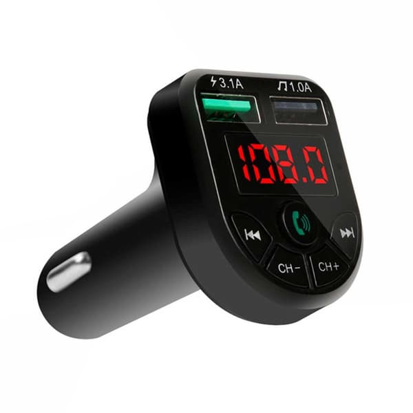 Double USB-autolaturi Bluetooth FM -lähettimen nopea laturi