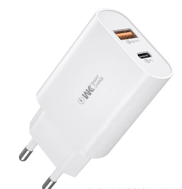 By WK Charger Speed Series PD+QC3.0 18W, Hvid