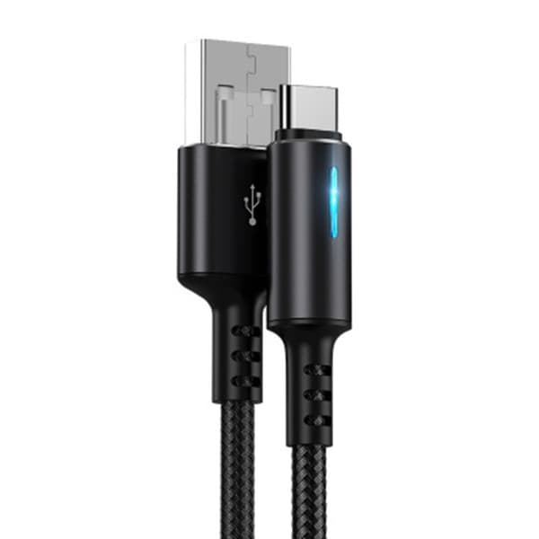 Praktiskt Type-C Snabbladdnings Kabel Svart Svart, 2M