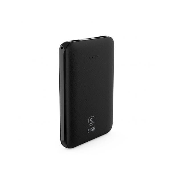SiGN Ultratunn Powerbank 5000mAh - Svart