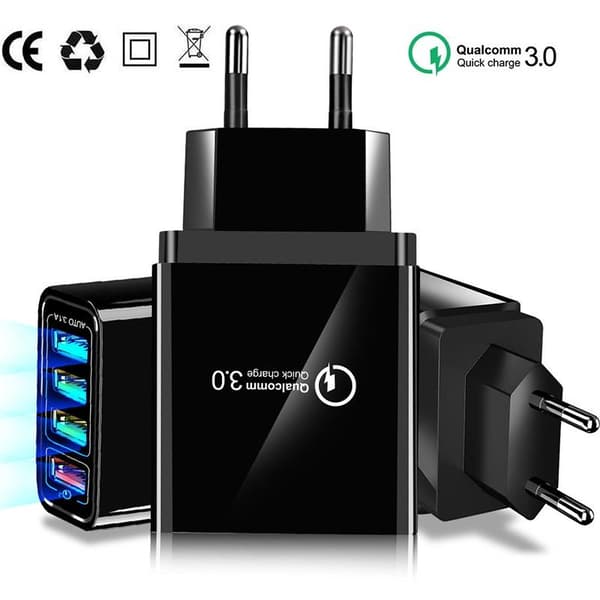 Fast charging 4.8A wall charger with 3 Port charging