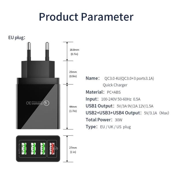 2.1A Good quality Wall charger with 2 USB Port