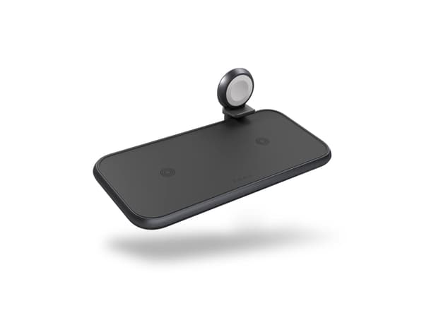 Zens Aluminium Series Dual + Watch (without Watch Cable) - Trådløs ladematte - 45 watt - Apple Fast Charge (USB) - svart