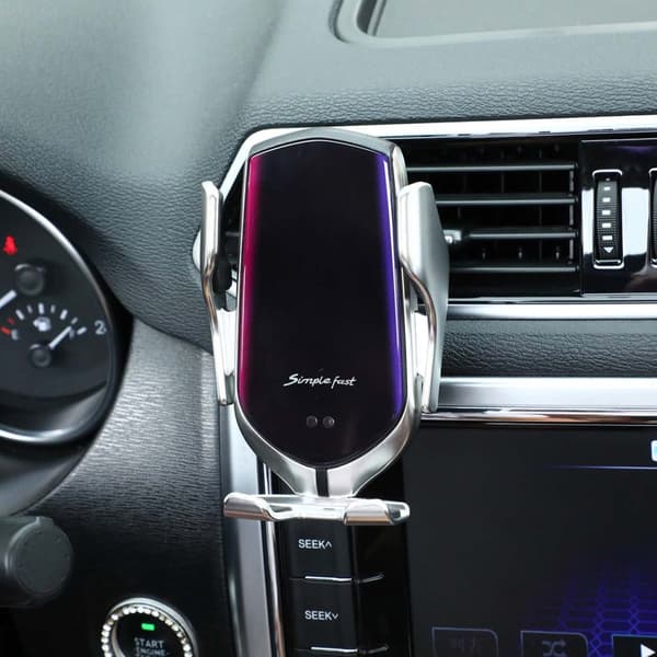 USB-C Smart Trådlös Mobilladdare QI Mobilhållare för Bil