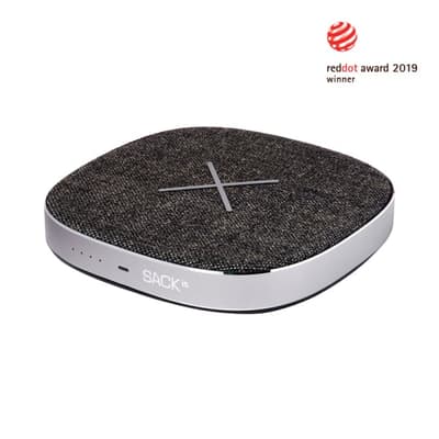 CHARGEit powerbank og trådløs Qi oplader med aluminiums ramme. Grey