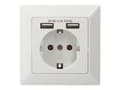 Pikkukuva 5 / 5: Digitus DA-70613, 2x USB, Valkoinen, 250 V, 50 Hz, 5 V, 2,1 A
