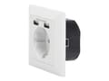 Pikkukuva 1 / 5: Digitus DA-70613, 2x USB, Valkoinen, 250 V, 50 Hz, 5 V, 2,1 A