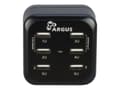 Miniatyrbilde 4 av 5: Inter-Tech Argus LS-6US - Strømadapter - 34 watt - 6.8 A - 6 utgangskontakter (USB)