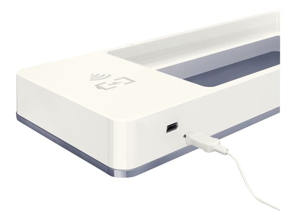 Leitz WOW Desk Organizer - Trådløs ladematte - 1 A - på kabel: Micro-USB - hvit