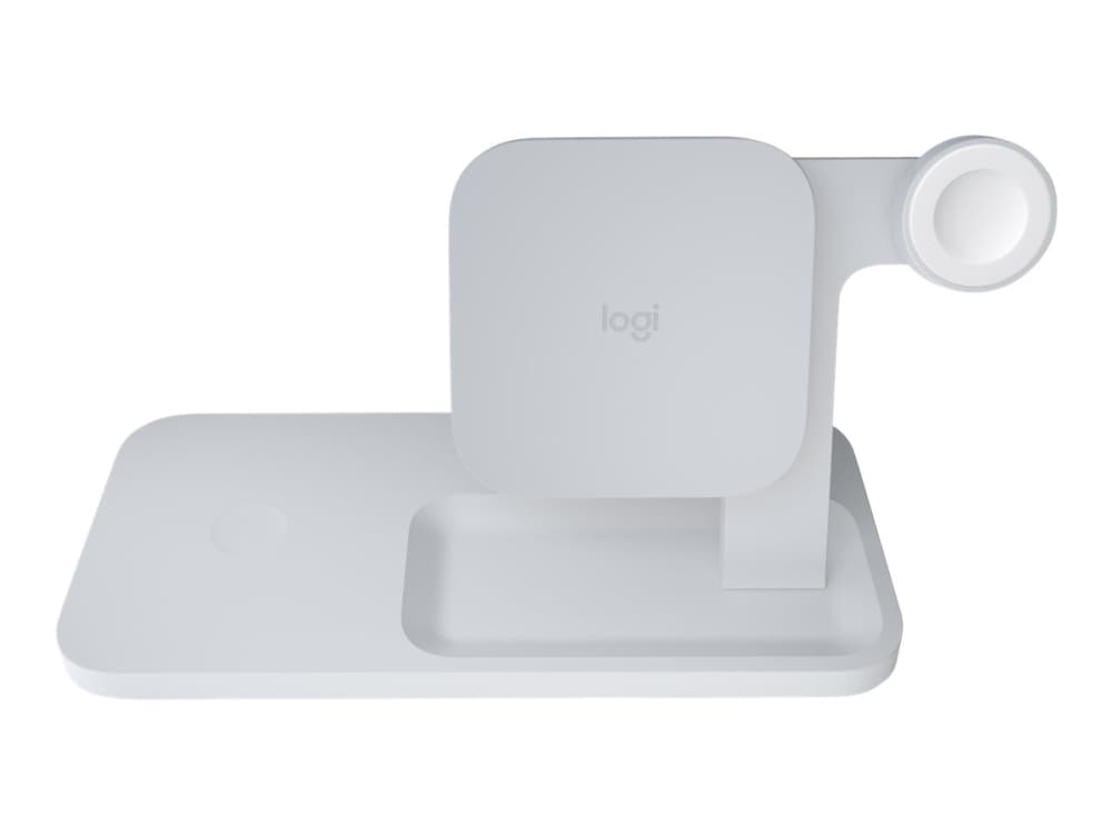Logitech Powered 3-in-1 Dock - Trådløst ladestativ - 7.5 watt - Fast Charge - hvit - for Apple AirPods; AirPods Pro; iPhone 11, 8, X, XR, XS, XS Max;