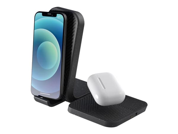 ZENS Modular Single Wireless Charger Extension - Trådlös laddningsmatta - 10 Watt - Apple Fast Charge, FC Svart
