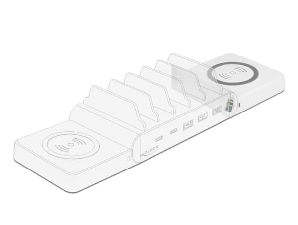 Delock - Trådløs ladepute - 15 watt - hvit - for P/N: 41450