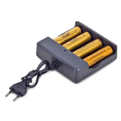 4x Batteriladdare - 18650, 14500, 16340, 26650, 32650 Batterier