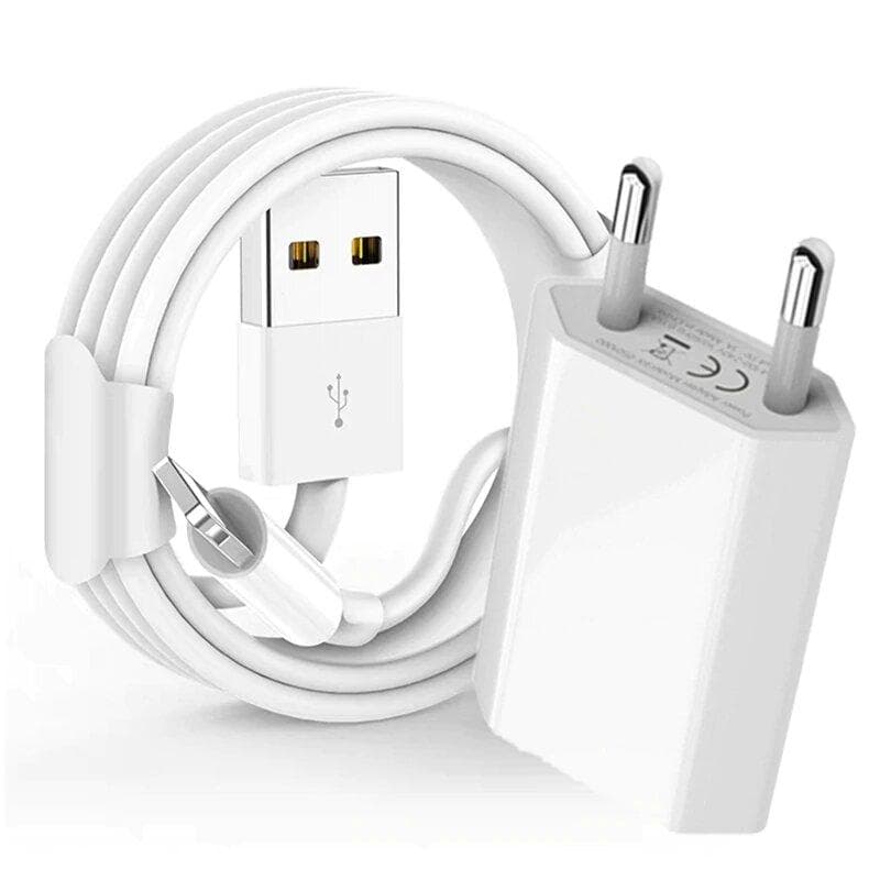 iPhone-laddare 5,6,7,8, X + Lightning kabel