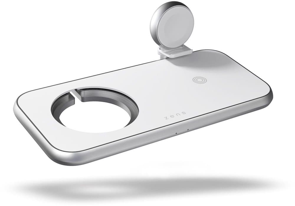 ZENS 4in1 Laddare Designad för Magsafe 10W + Plats för Magsafe + USB-A + Apple Watch
