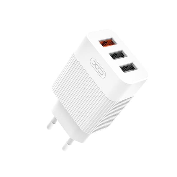 iPhone Samsung QC18W Snabbladdning Väggladdare 3xUSB Valkoinen