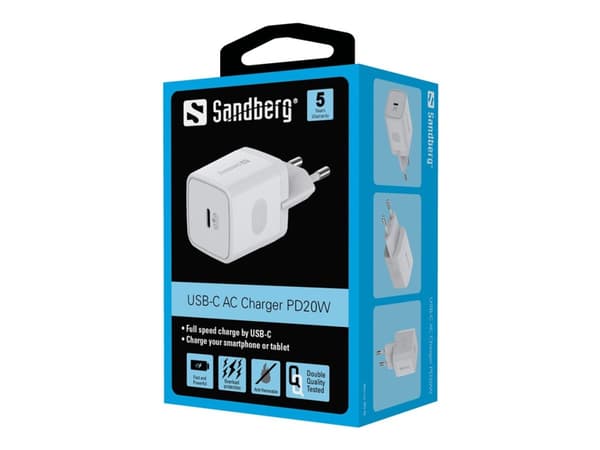 Sandberg - Strømadapter - 20 watt - 3 A - PD (24 pin USB-C)