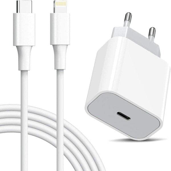 iPhone charger 11/12 USB-C hurtiglader 20W +1M kabel