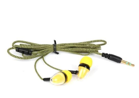 Mambaman TM1 hörlurar 3,5 mm in-ear hörlurar bas sport gul