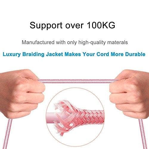 hög kvalitet 1,5 m iphone rosa kabel