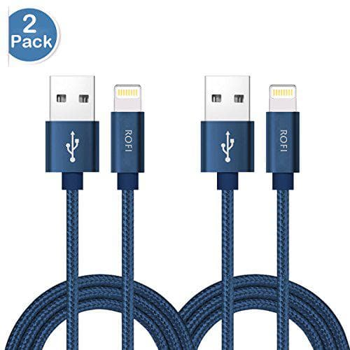 2 st 2 m hög kvalitet iphone kabel rosa