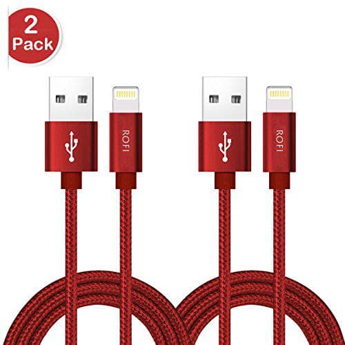 2 st 2 m hög kvalitet iphone kabel rosa