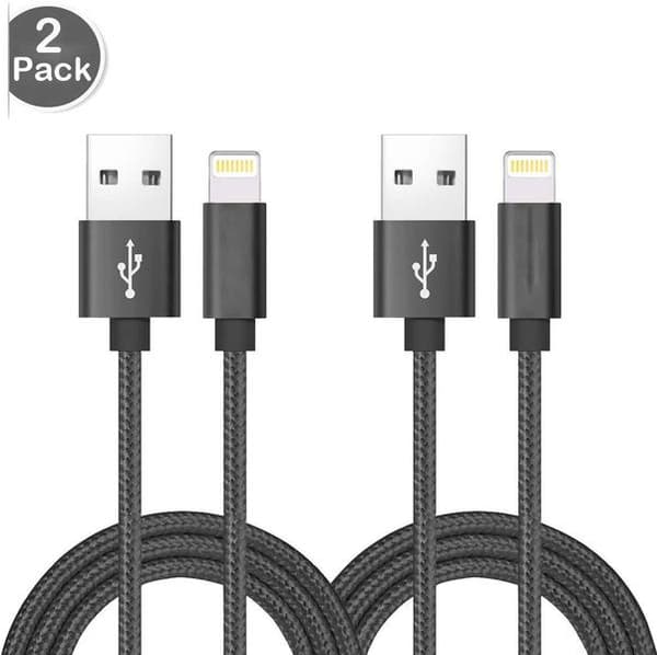 2 st super kvalitet 2 m iphone svart Svart
