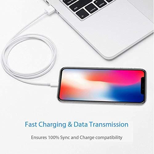 2 st 1m ersättnings iphone kabel vit