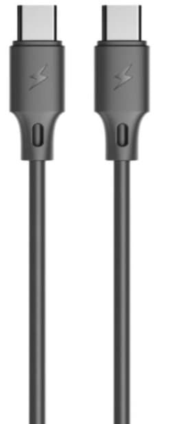 By WK Full Speed Data kabel (TypeC-TypeC) 3A, sort
