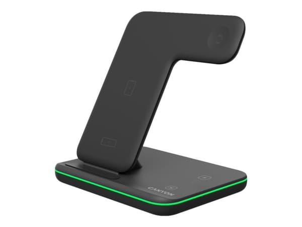Canyon WS-303 - Trådløst ladestativ - 15 watt - 2.7 A - Fast Charge - svart Sort