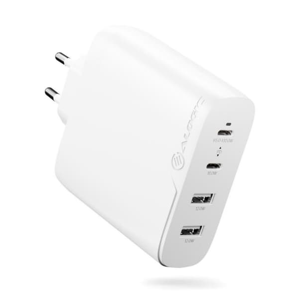 ALOGIC Rapid Power 4-porttias 100W GaN-laturi sisältäen 2 metris USB-C-latauskaapeli