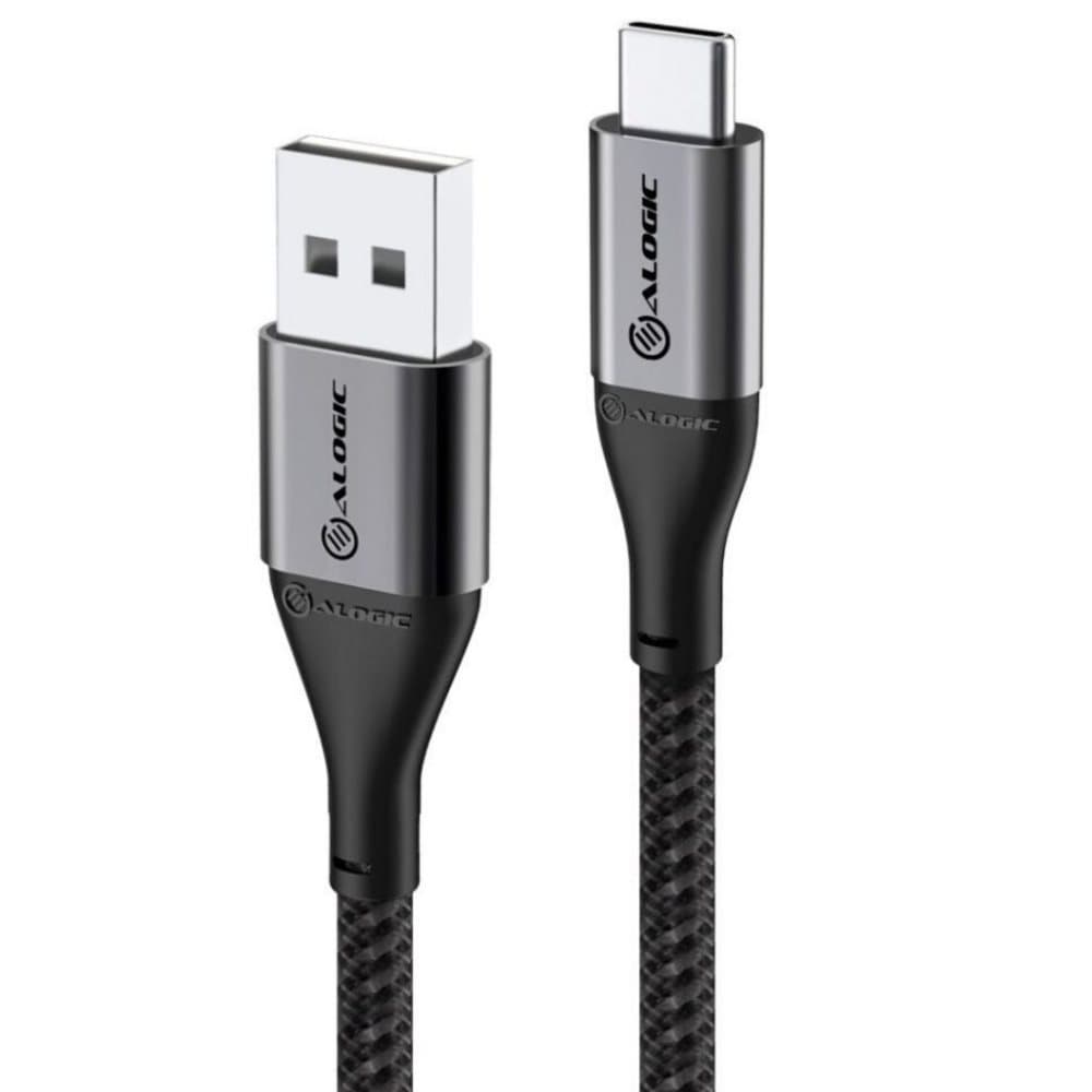 Ultra USB-A till USB-C kabel 3A/480Mbps 3 meter Rymdgrå