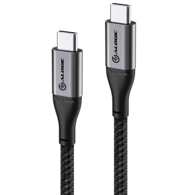 Ultra USB-C että USB-C kaapeli 5A/480Mbps 1,5 metri Space Grey