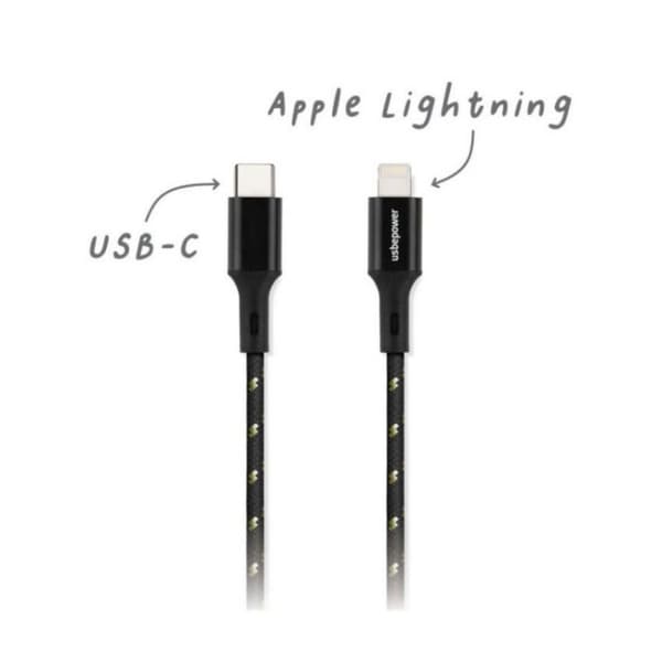 Usbepower EVERTEK XXL Kabel USB-C till Lightning 2.5m