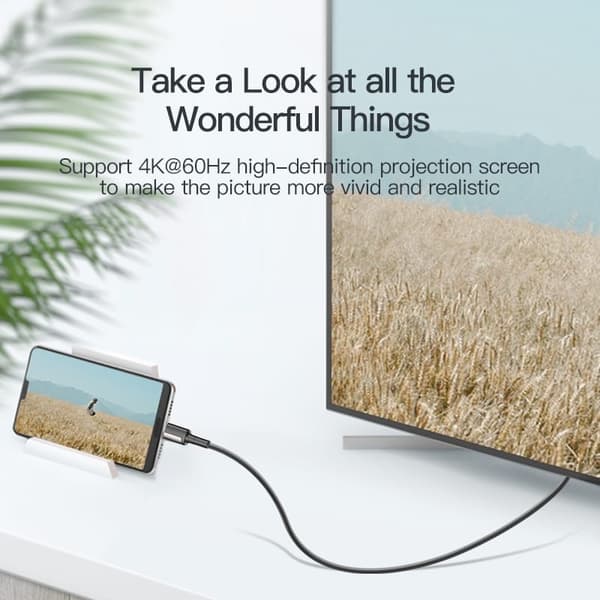 KUULAA USB-C till USB-C PD 100W Nylonkabel - 2m