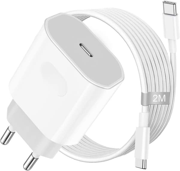 2 i 1 Snabbladdare USB-C-kabel & USB-C Strömadapter PD 18W