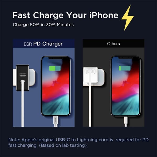 ESR USB & USB-C PD 30W Strömadapter
