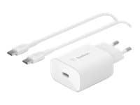 Belkin BoostCharge - Strømadapter - 25 watt - PD 3.0 (24 pin USB-C) - hvit