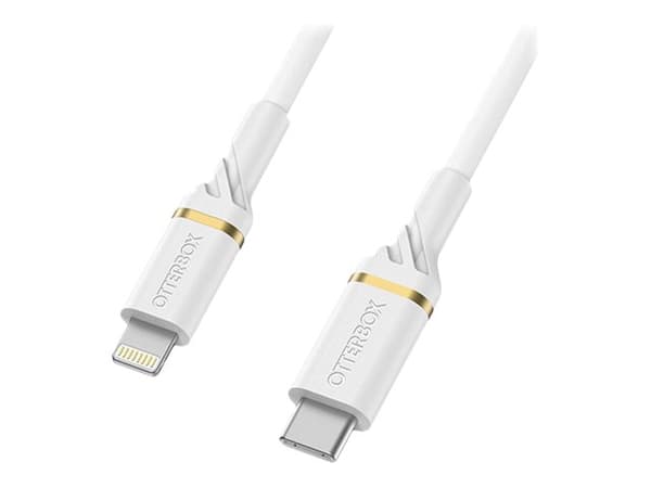 OtterBox seinälaturi - Virtalaturi - 20 Watt - 3 A - PD 3.0 (24-nastainen USB-C) - Dust Cloud White (pölypilvenvalkoinen)