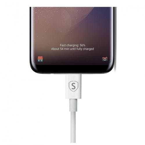 SiGN USB-C kabel för Snabbladdning 0,25 m - Vit