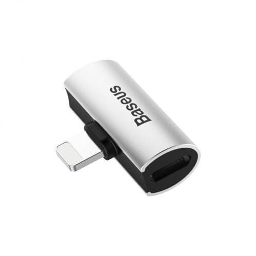 Baseus L46 Adapter Lightning till Dual Lightning, Ladda & Lyssna - Silver