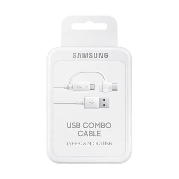 Original Samsung EP-DG930 2-i-1 Combo USB-A till Micro-USB + USB-C 1,5 m