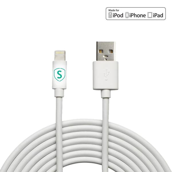 SiGN Lightning-kabel till iPhone / iPad, 2.4A, MFi-certifierad - 2 m